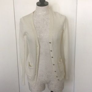 JCrew Cream Italian-spun Alpaca blend cardigan - Size XS
